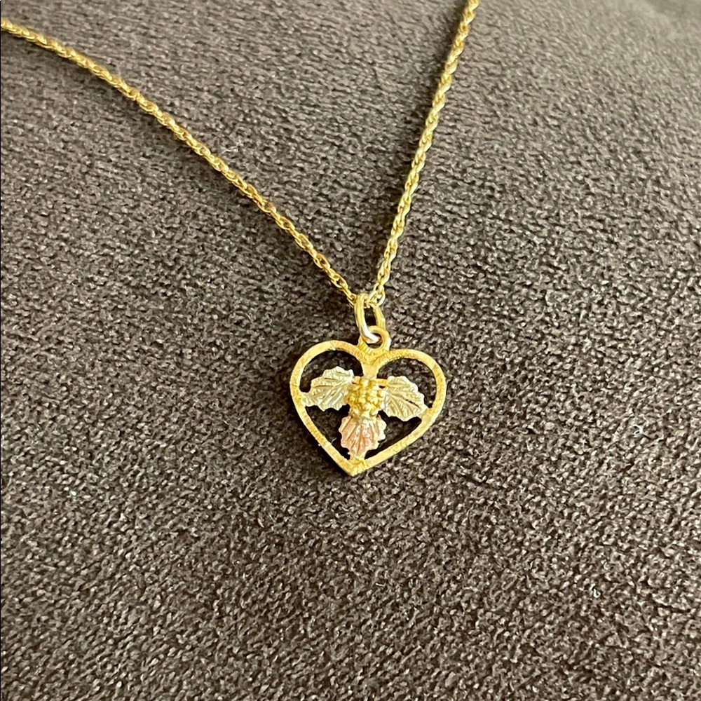 Gold Heart Pendant Necklace